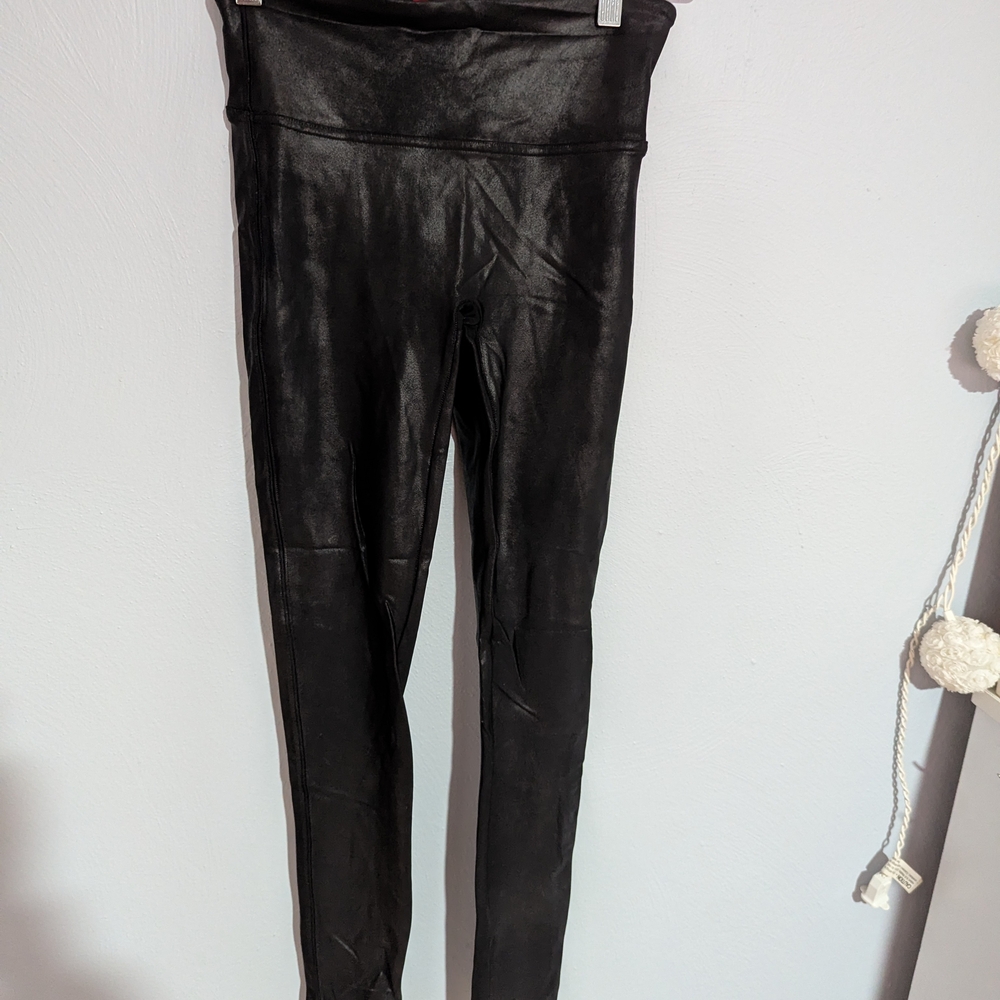 SPANX Shiny Black Leggings